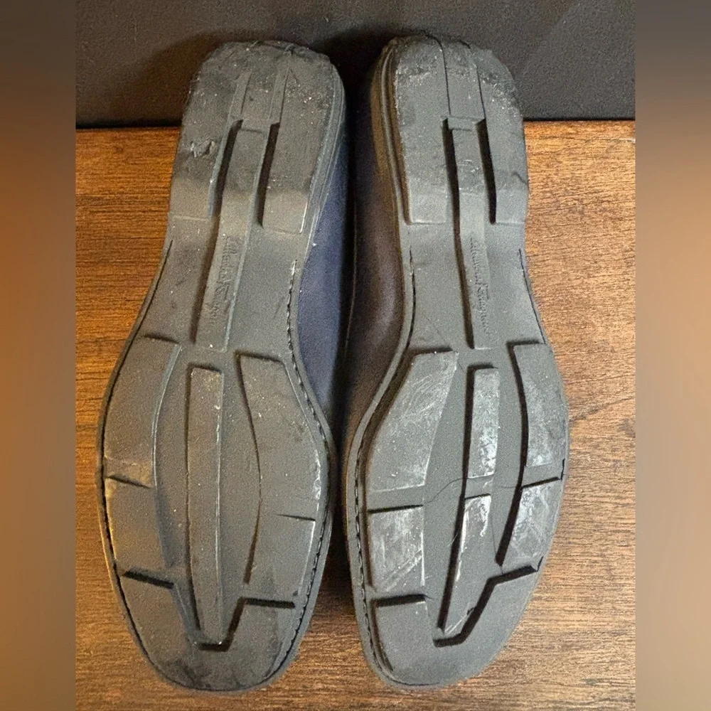 Salvatore Ferragamo Navy Men’s Leather Loafers Size 8.5